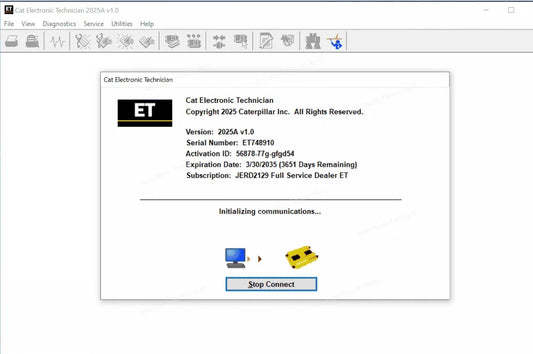 CAT ET 2025A – Caterpillar Diagnostic Software With Remote Install & Factory Passwords